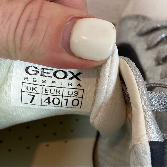 Geox Worley Gray & Silver lace up sneakers - Picture 8 of 10